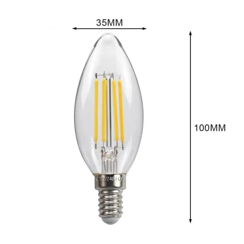 Ampoule LED E14 Filament 6W C35 Bougie - Silamp France