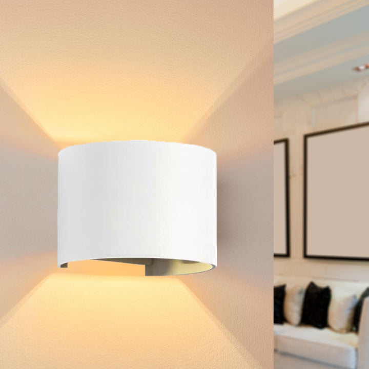 Luz de parede LED 6W IP54 Formulário arredondado