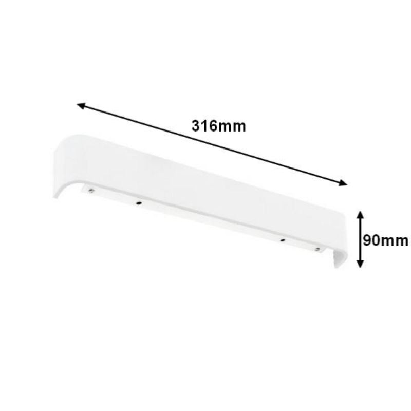 LED-Wandleuchte im länglichen Design für den Innenbereich, 12 W