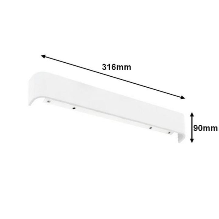 LED-Wandleuchte im länglichen Design für den Innenbereich, 12 W