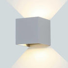 Applique Murale Design LED 12W IP54 Carré Gris