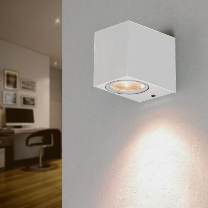 LED-Wandleuchte 3W IP44 quadratisches Design WEISS