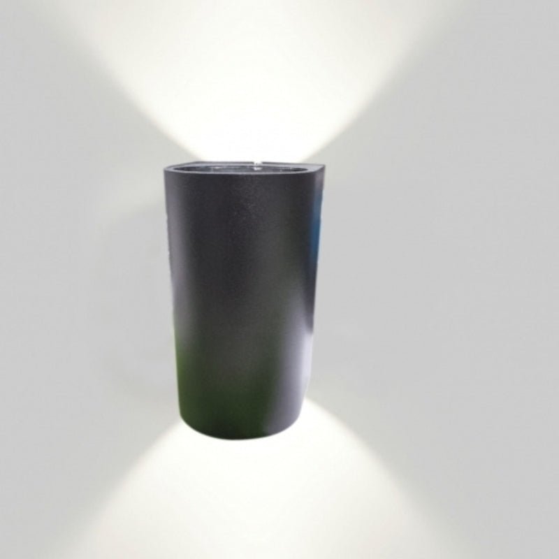 Schwarze Wandleuchte 6W LED COB Doppelstrahlen IP44