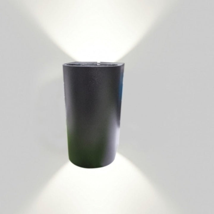 Schwarze Wandleuchte 6W LED COB Doppelstrahlen IP44