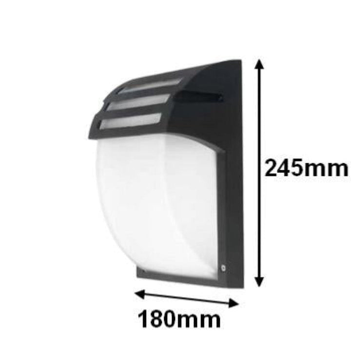 Applique Murale Noire LED IP44 pour ampoule E27