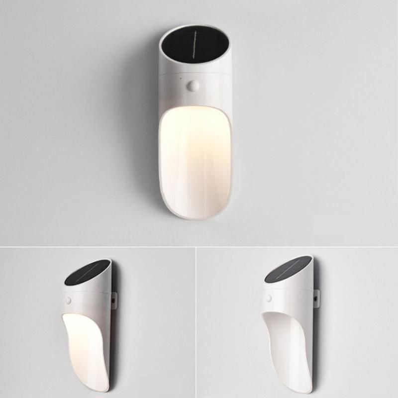 Luz de la pared solar externa blanca 1W