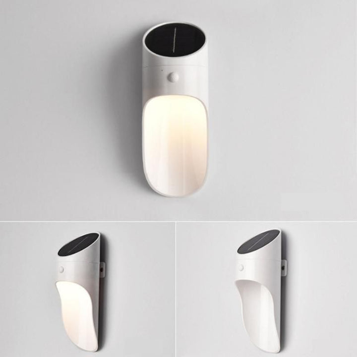 Luz de la pared solar externa blanca 1W
