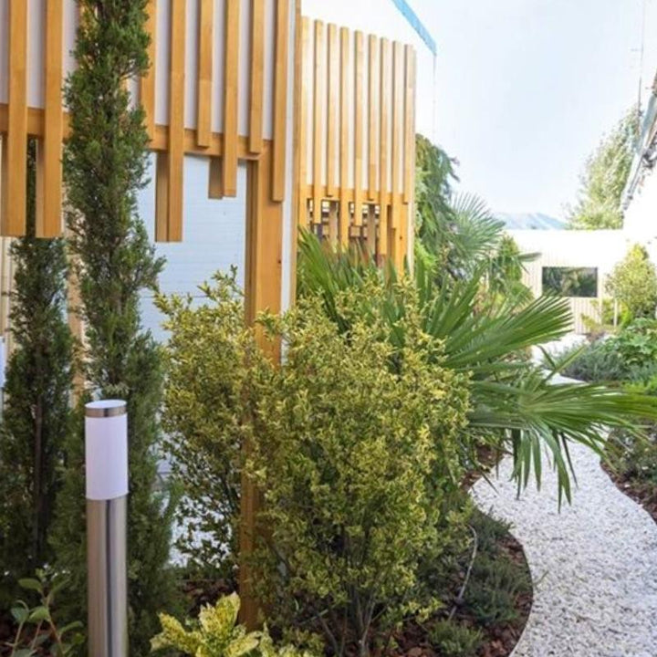 Terminal de jardín de acero inoxidable 80 cm para bulbo E27 IP44