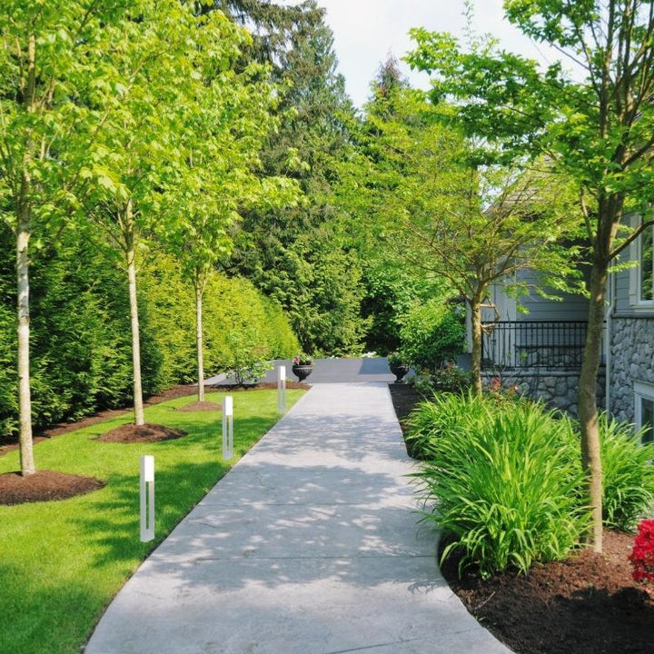 Weiße Design-Gartenpollerleuchte 10W LED Samsung IP65
