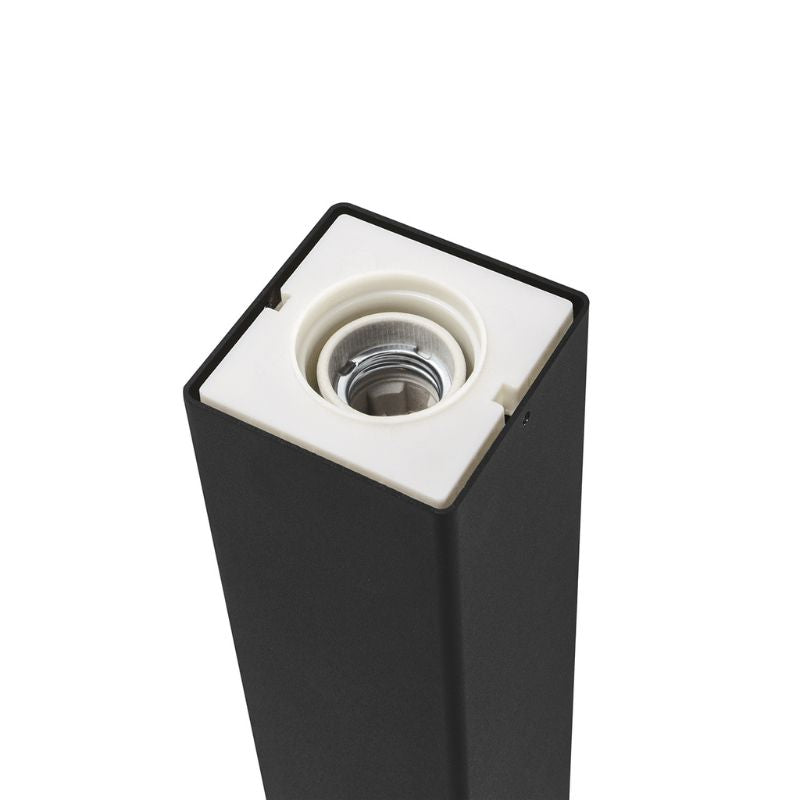 Terminal de jardín negro de 50 cm IP44 para bulbo E27