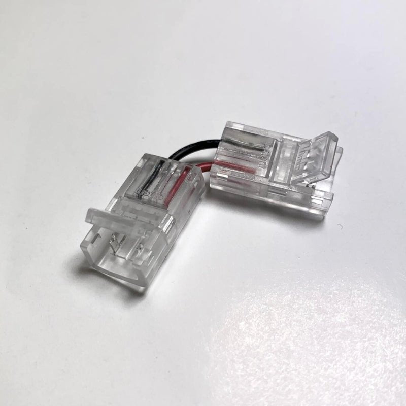 Conector de ângulo flexível para faixa LED COB de 8 mm
