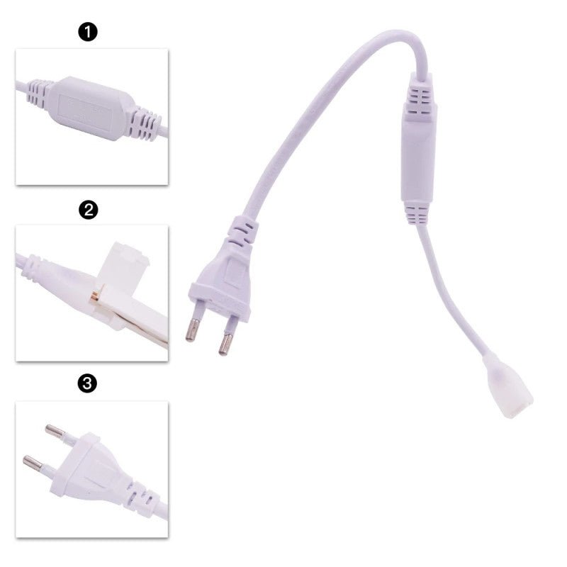 Elektrischer Anschluss für COB-LED-Streifen 220 V, 432 LED/m