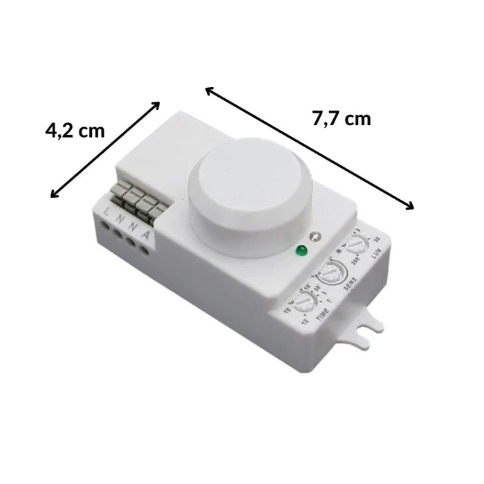 Detector de Movimento Microondas Branco IP20