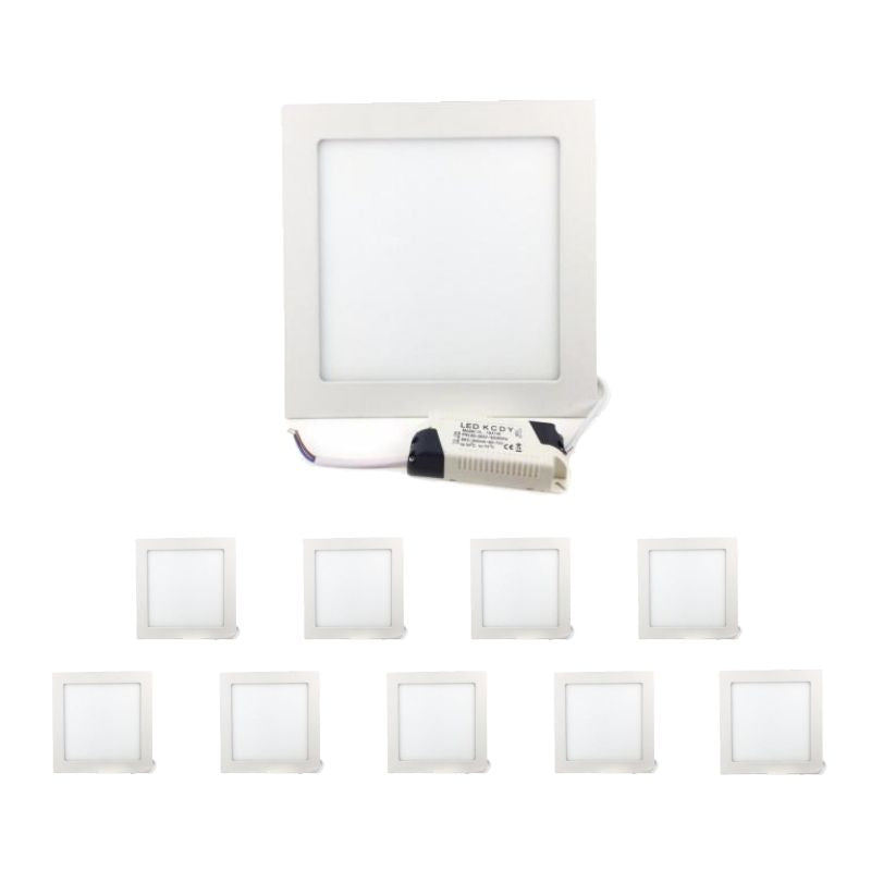 Downlight Dalle LED 18W extra plat vierkant wit