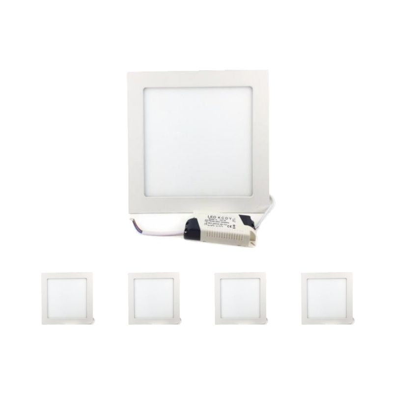 Downlight Dalle LED 18W extra plat vierkant wit