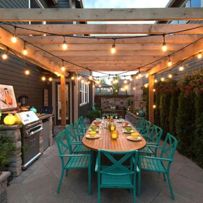 Guinguette LED-slinger 15M IP65 voor 15 hangende E27-lampen (niet inbegrepen)