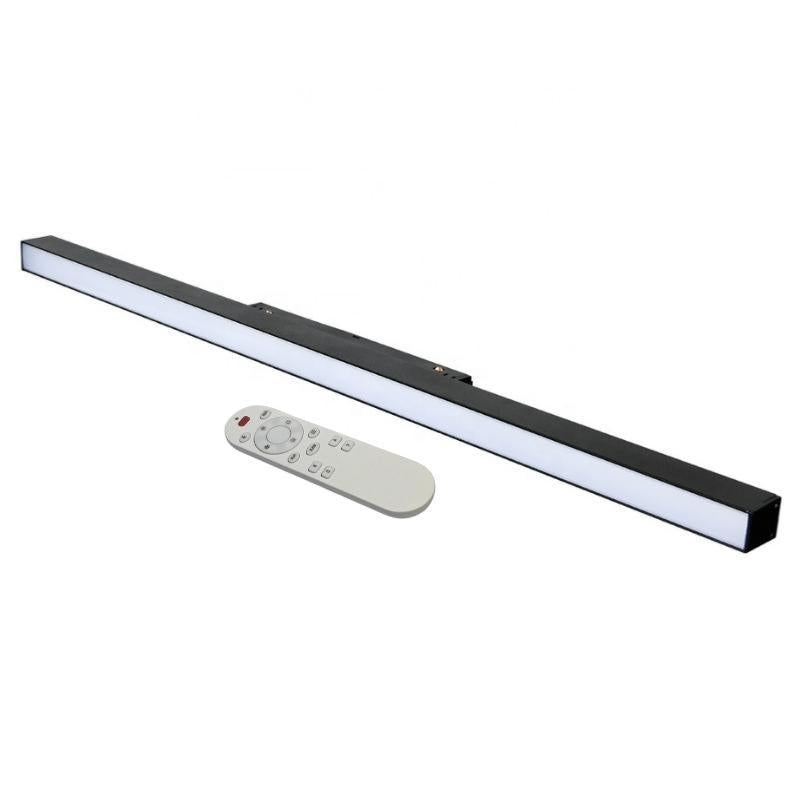 Kit Profile LED sur Rail Magnetique 48V 20W Dimmable Noir + Telecommande