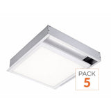 Kit en Saillie pour Dalle LED Slim 60x30 Blanc - Pack de 5