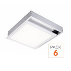 Kit en Saillie pour Dalle LED Slim 60x60 Blanc - Pack de 6