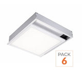 Kit en Saillie pour Dalle LED Slim 60x60 Blanc - Pack de 6