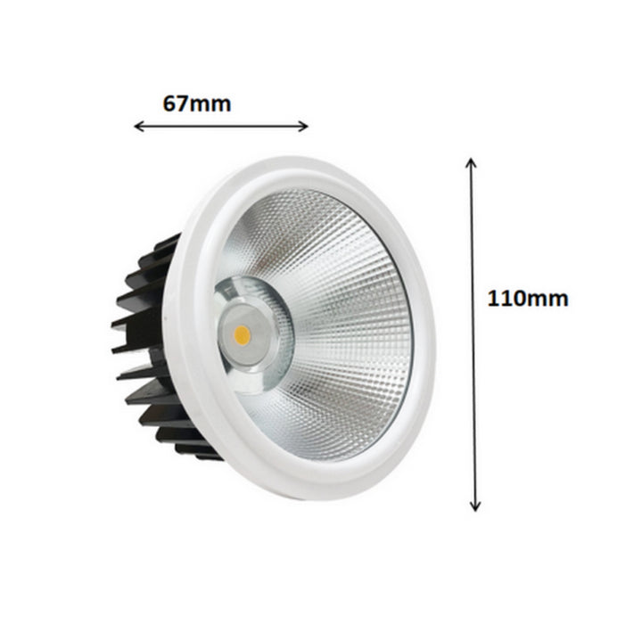Doppeltes verstellbares AR111-Einbau-Halterungsset mit 20-W-LED-Lampen
