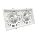 Doppeltes verstellbares AR111-Einbau-Halterungsset mit 20-W-LED-Lampen