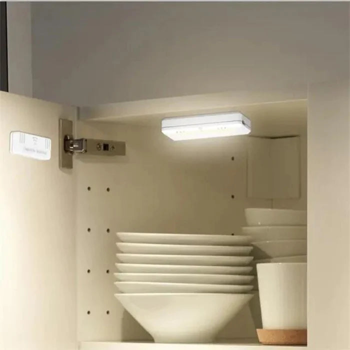 Luz de gabinete LED alimentada por bateria com controle magnético 0,5 W (pacote com 2)