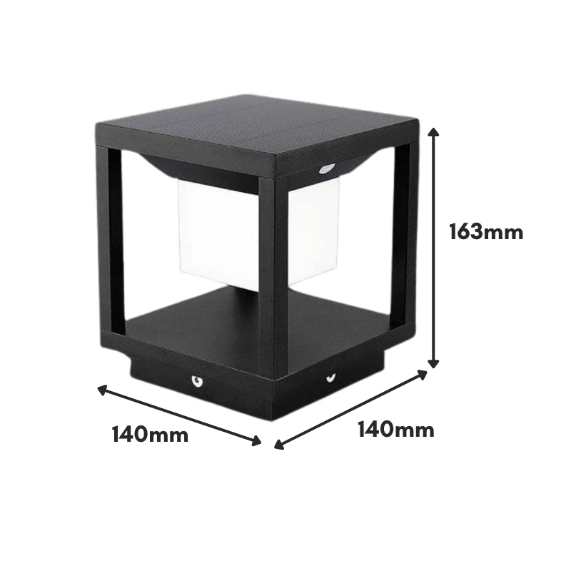 Lanterne Extérieure Solaire Noire 2W IP65 Avec Détecteur de Mouvement
