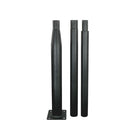Mât d’Éclairage Public Droit 3m Ø60mm Noir