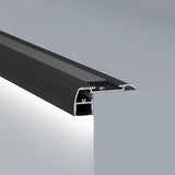 Nez de Marche Alu 2M Noir pour Ruban LED 10mm