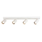 72cm White Ceiling Light with 4 Adjustable Spotlights for GU10 Bulbs