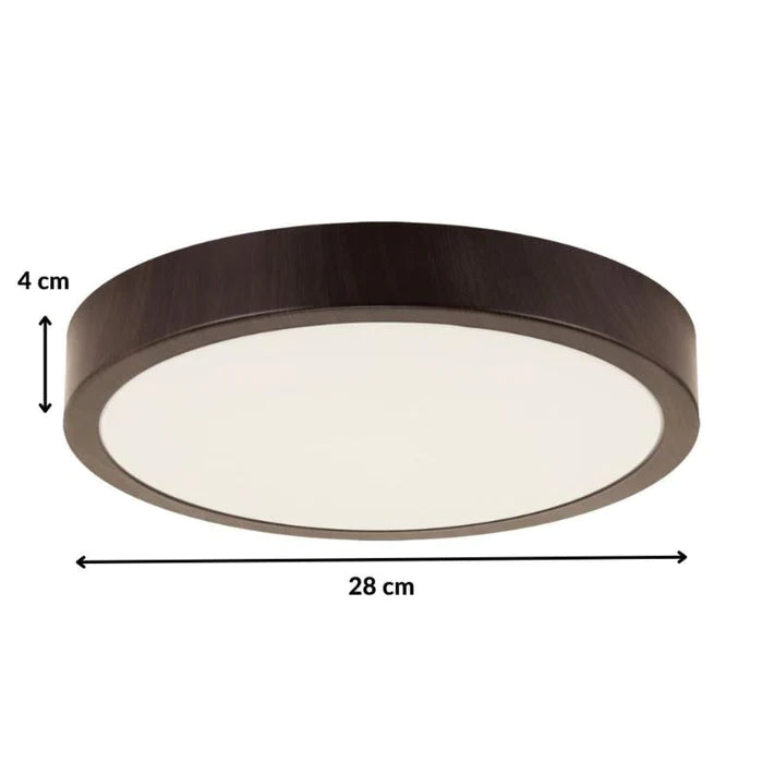 LED plafondlamp Hout 28cm