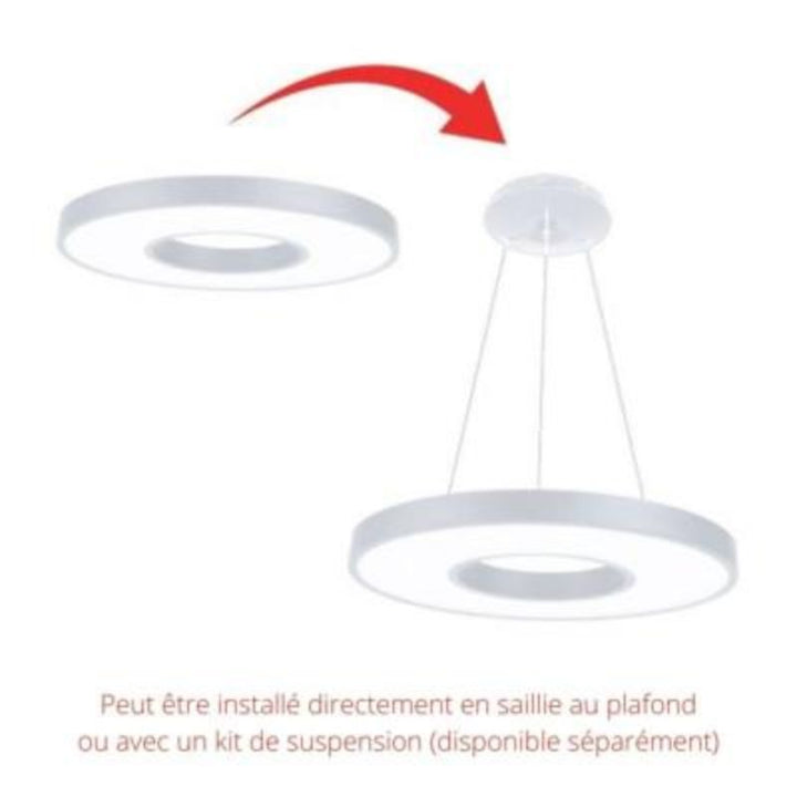 Runde weiße LED-Deckenleuchte 36W 50cm