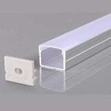 Perfil de alumínio 19x13mm 2m para tampa opaca branca de tira LED
