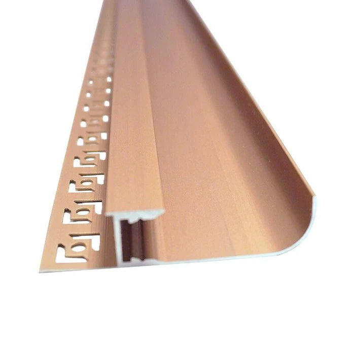 Perfil de alumínio champanhe de 2m para faixa de LED