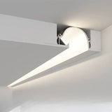 Profilé Aluminium Encastrable Arrondi 2M pour Faux Plafond Éclairage Indirect