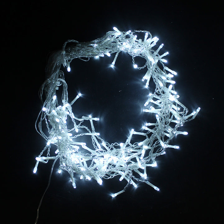 Cortina de luz 120LED IP44 2M 8 Modos - Cabo transparente, azul