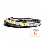 Pack of 5 - LED Strip 12V 5M 5050 60LED/m