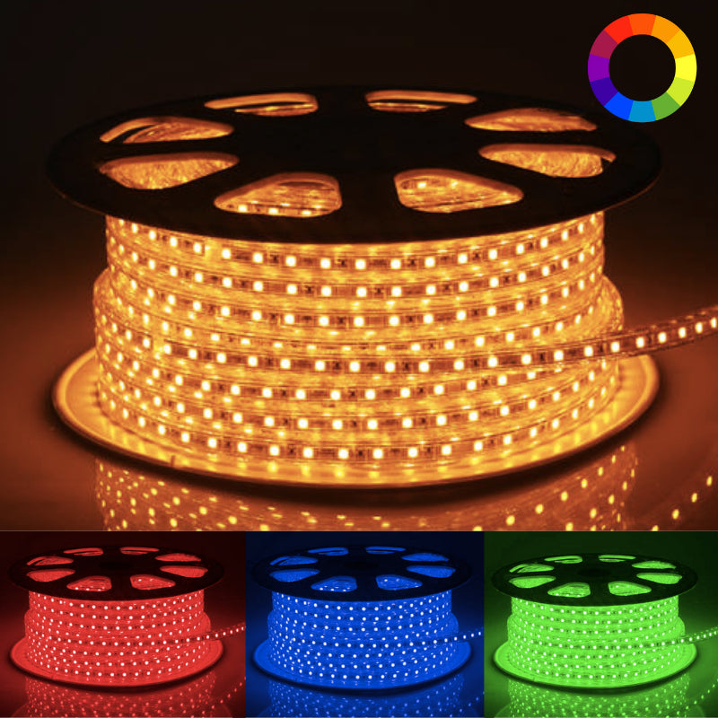 Fita LED 220V enrolada 50m 5050 ip65 60LED/m