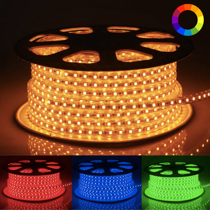 Fita LED 220V enrolada 50m 5050 ip65 60LED/m