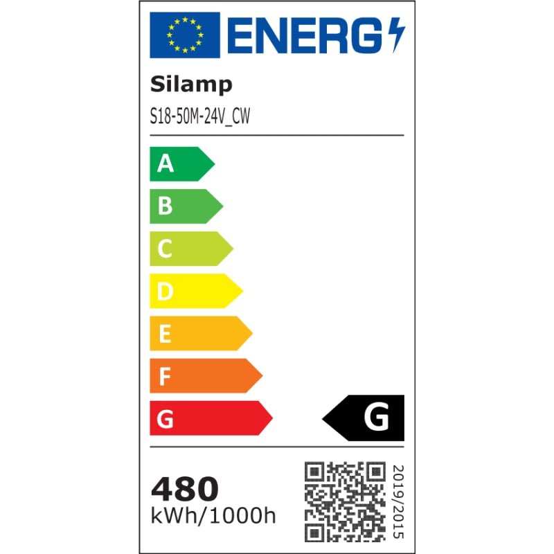 Ruban LED 24V DC Silicone 50M IP65 - Silamp France