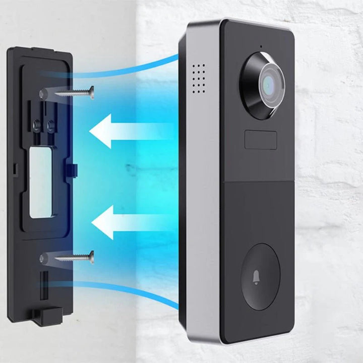 Câmera de campainha sem fio conectada WiFi 1080p recarregável