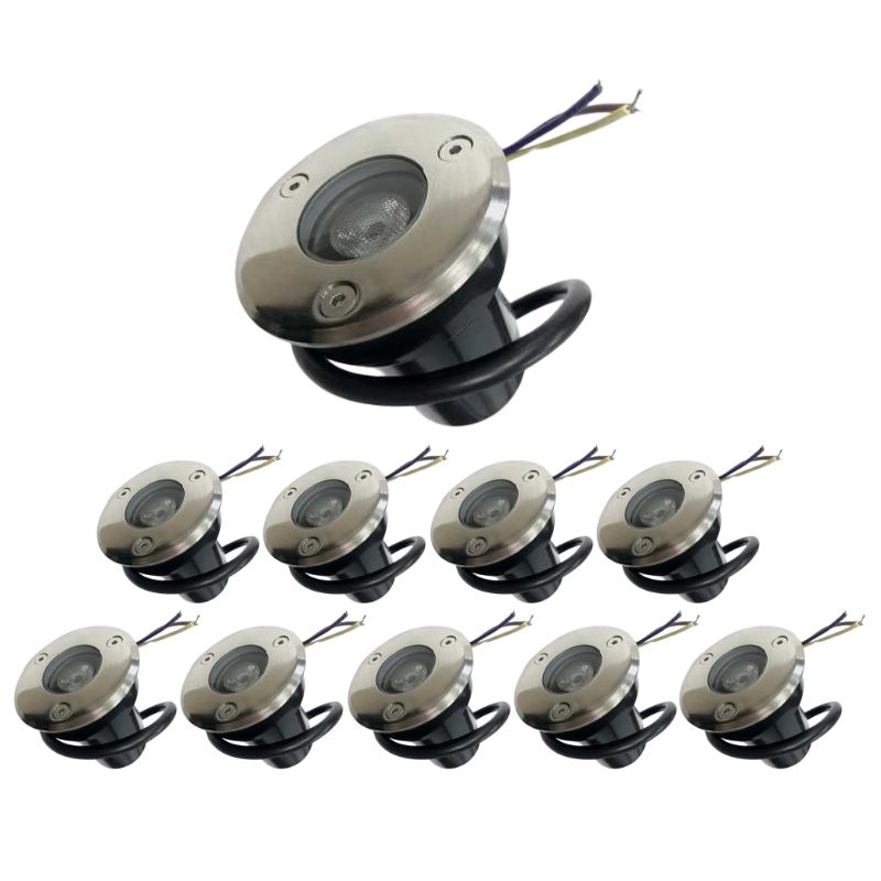 LED-Einbaustrahler für den Außenbereich, IP65, 220 V, Boden, 3 W, 45°