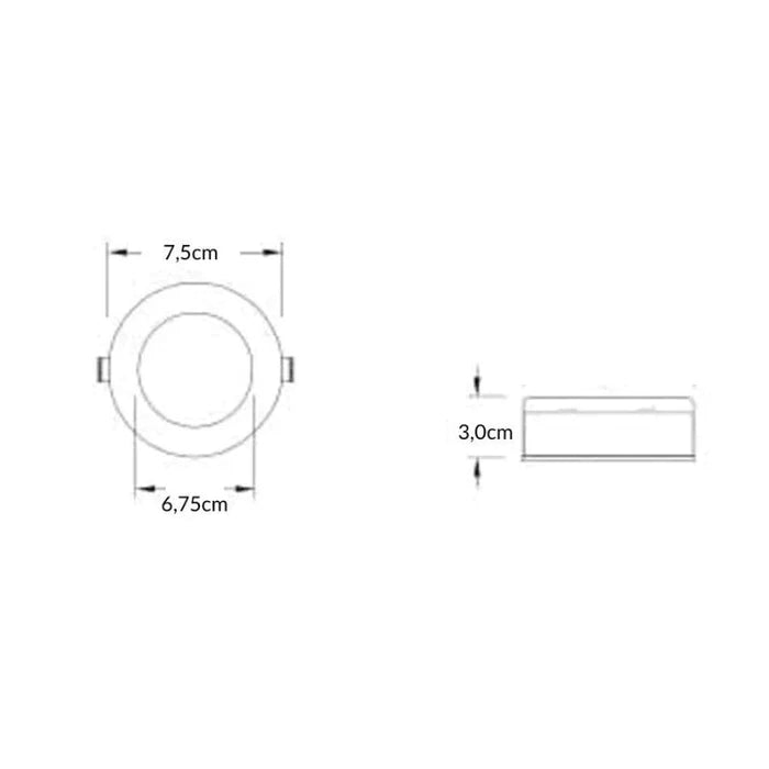 Foco LED 3,5W Base Móveis 220V