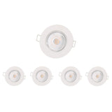Spot LED Encastrable 5W IP65 Ø72mm Blanc (Pack de 5)