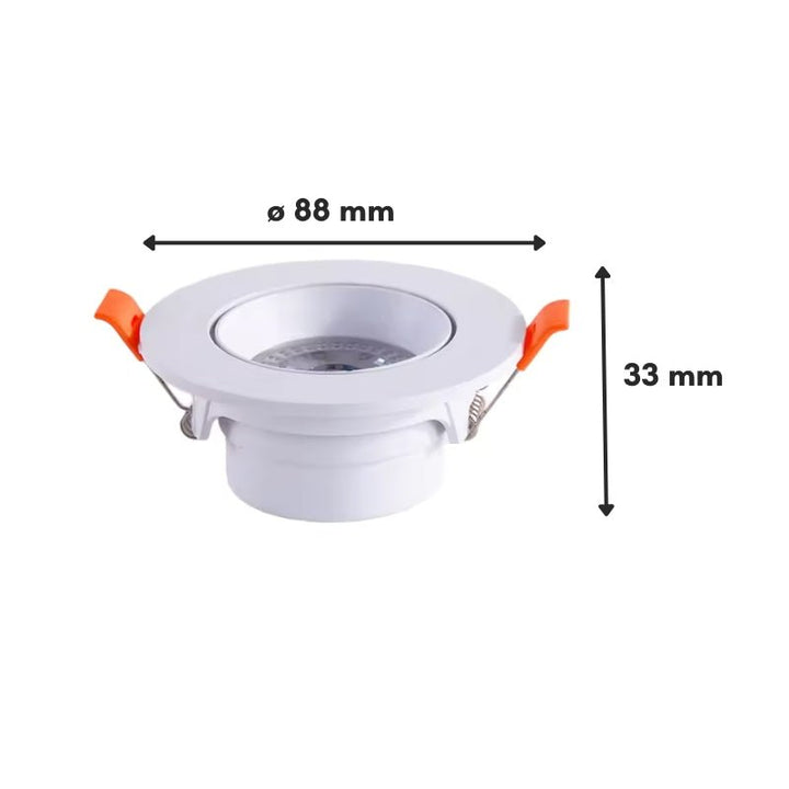 Spot LED Encastrable 7W BLANC Orientable 30° Transformateur Intégré
