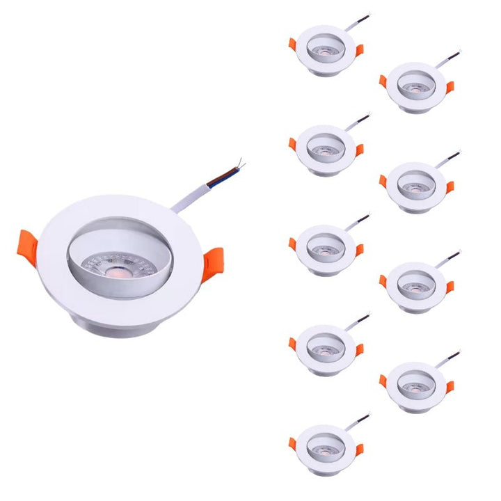 Spot LED Encastrable 7W BLANC Orientable 30° Transformateur Intégré