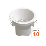 Spot LED Encastrable 8W IP44 Dimmable CCT Ø90mm Blanc - Pack de 10