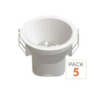 Spot LED Encastrable 8W IP44 Dimmable CCT Ø90mm Blanc - Pack de 5