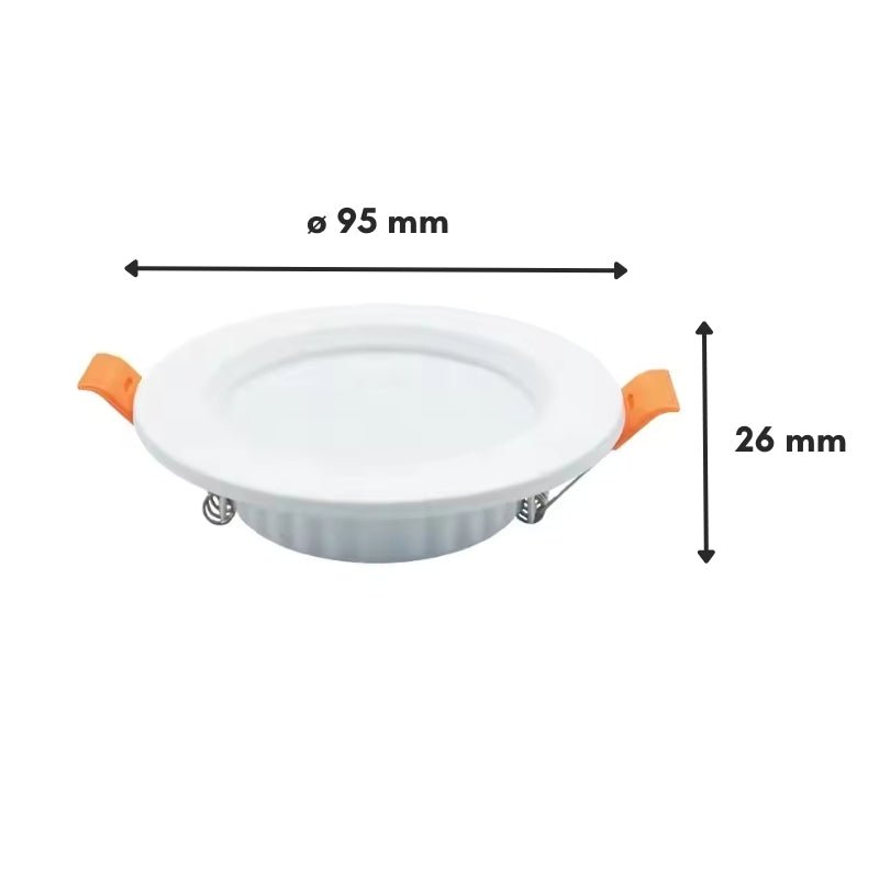 Spot LED Encastrable Plat Étanche 7W BLANC Transformateur Intégré